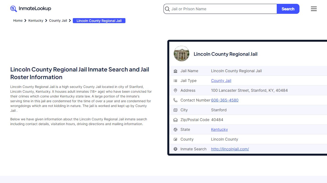 Lincoln County Regional Jail Inmate Search, Jail Roster, Bookings ...